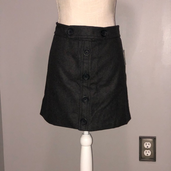 NWT GAP GREY WOOL SKIRT SIZE 12 - Picture 1 of 6